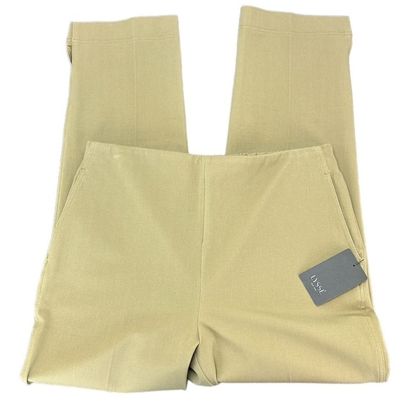 Lysse Olive Amber Crop Pants Pull On Pockets Stretch Twill Closet Staple Medium - Picture 1 of 16